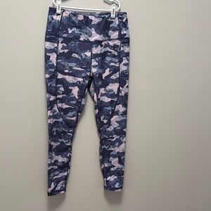 Reebok Kids Camouflage Leggings - Pink and Blue